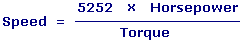 HORSEPOWER TO TORQUE CALCULATOR.