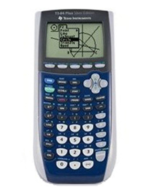 TI-84 Plus Silver Blue Graphing Calculator